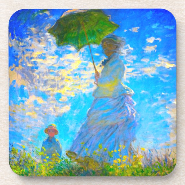 Dessous-de-verre Monet Woman avec un parasol (Devant)
