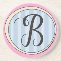 Dessous de verre Monogram B Sandstone