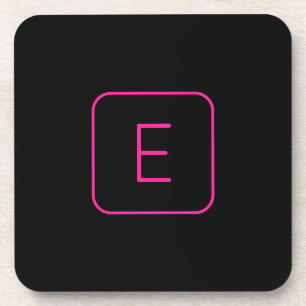 Dessous-de-verre Monogram de Styled   Pink & Black