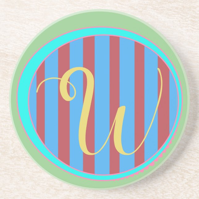 Dessous de verre Monogram W Sandstone (Devant)