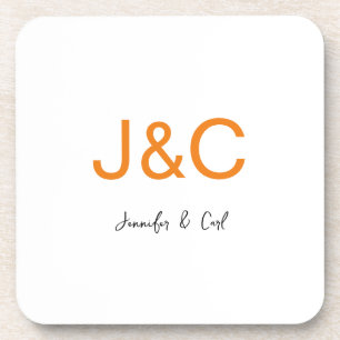 Dessous-de-verre Monogramme classique professionnel minimaliste sim