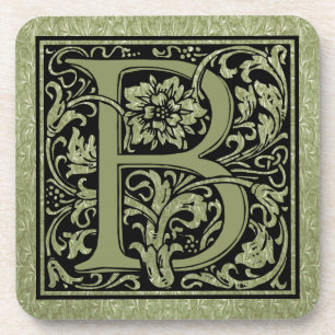 Dessous-de-verre Monogramme de lettre de la lettre B premier