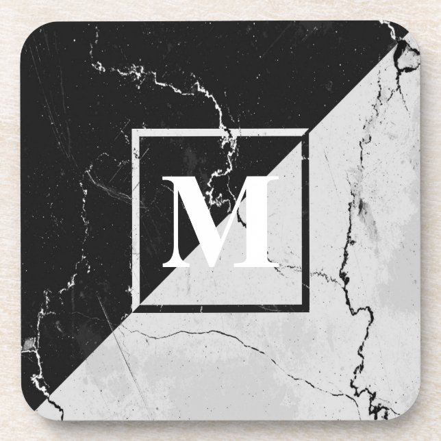 Dessous-de-verre Monogramme de marbre (Devant)