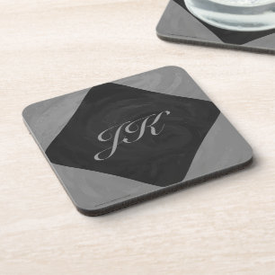 Dessous-de-verre Monogramme gris ardoise
