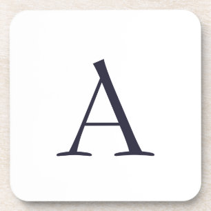 Dessous-de-verre Monogramme moderne élégant bleu clair initial