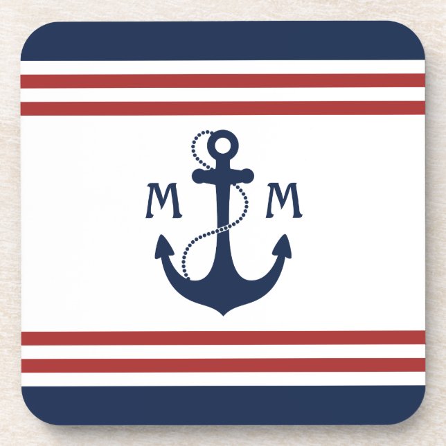 Dessous-de-verre Monogramme nautique (Devant)
