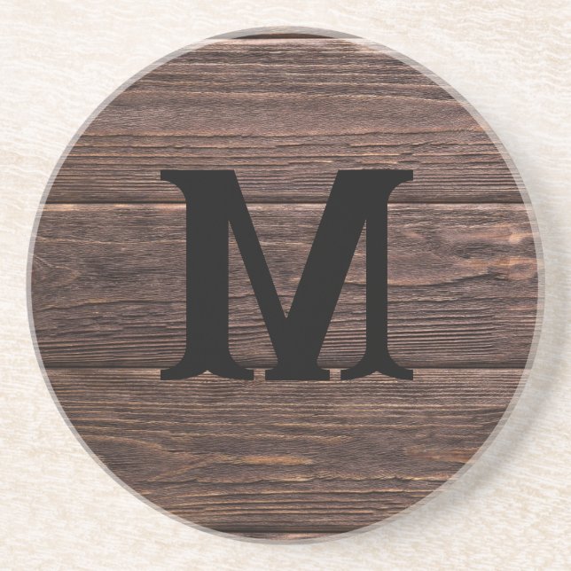 Dessous de verre Monogramme personnalisé (Devant)