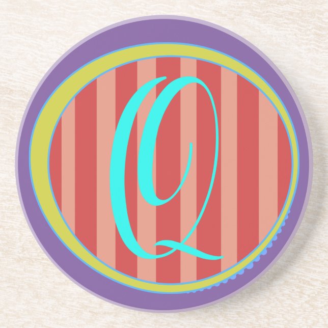 Dessous de verre Monogramme Q Sandstone (Devant)
