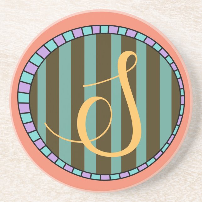 Dessous de verre Monogramme S Sandstone (Devant)