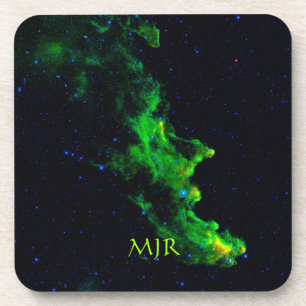 Dessous-de-verre Monogramme, Tête de sorcière Nebula image spatiale