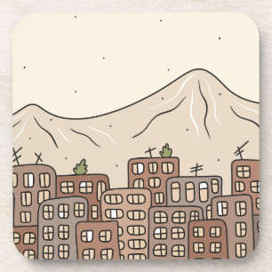 Dessous-de-verre Montagnes et ville