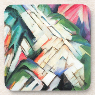 Dessous-de-verre Montagnes (Paysage) par Franz Marc, Art Vintage