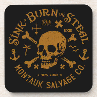 Dessous-de-verre Montauk Salvage Co / Sink, Burn Or Steal Pillow