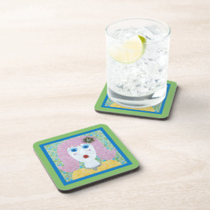Dessous-de-verre Mosaic - Ingrid avec bordure verte et bleue