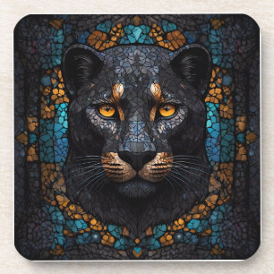 Dessous-de-verre Mosaic Majesty : La Panthère Noire