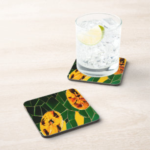 Dessous-de-verre Mosaïque jaune et verte