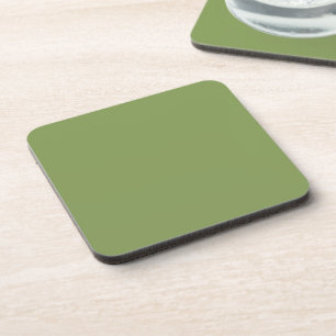 Dessous-de-verre Moss Green Arrière - plan couleur solide Personnal