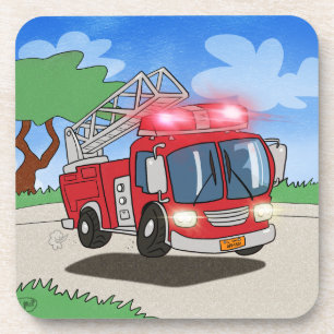 Dessous-de-verre Moteur de feu de dessin