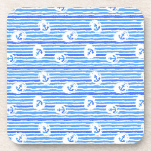 Dessous-de-verre Motif 1 d'Ancre d'aquarelle