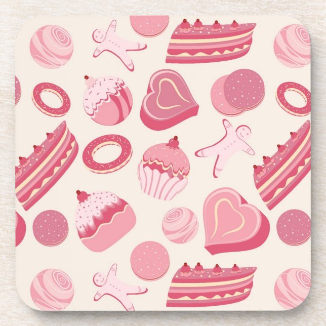 Dessous-de-verre Motif 2 de chocolat et de pâtisseries (Devant)
