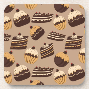 Dessous-de-verre Motif 3 de chocolat et de pâtisseries
