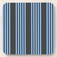 Motif à cinq bandes bleu et charbon