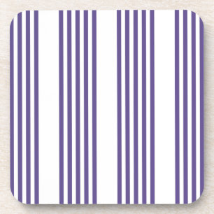 Dessous-de-verre Motif à cinq bandes Ultra violet et blanc
