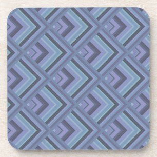 Dessous-de-verre Motif à échelle gris bleu