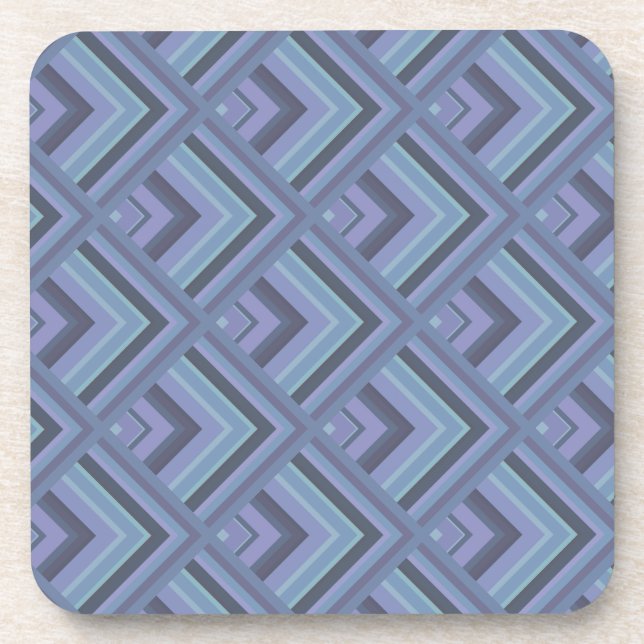 Dessous-de-verre Motif à échelle gris bleu (Devant)