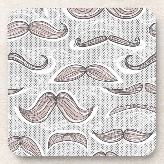 Dessous-de-verre Motif à la mode de moustache (Devant)