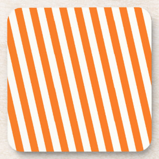 Dessous-de-verre Motif à rayures orange rétro