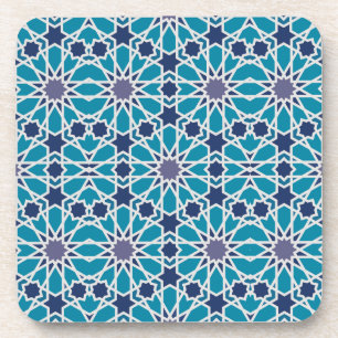 Dessous-de-verre Motif Abstrait En Bleu Et Gris