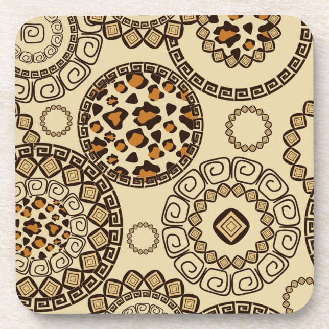 Dessous-de-verre Motif africain 3 de peau de guépard (Devant)