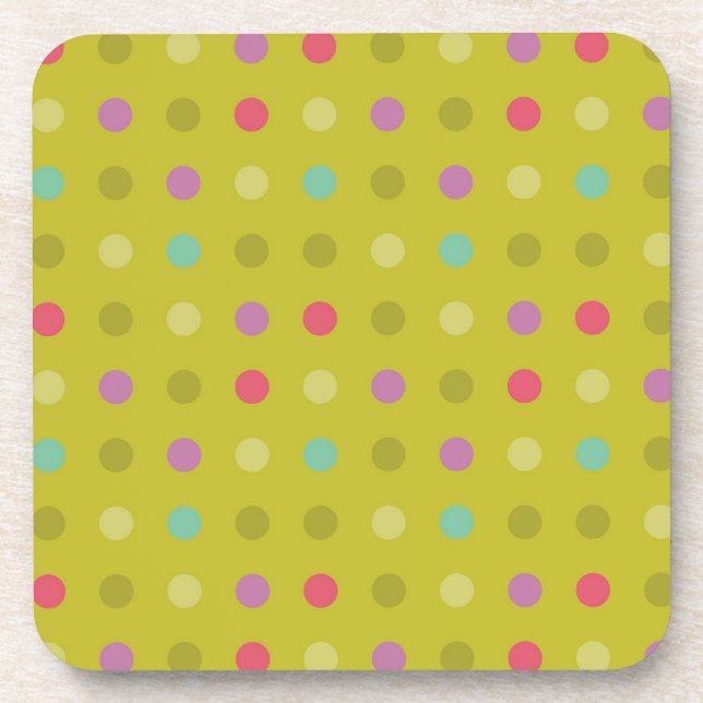 Dessous-de-verre motif arrière - plan de Polka-dot (Devant)