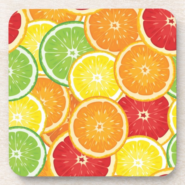 Dessous-de-verre Motif aux agrumes (Devant)