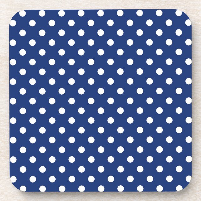 Dessous-de-verre Motif avec le pois blanc (Devant)
