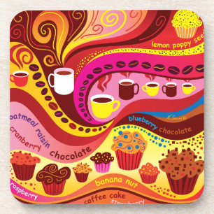 Dessous-de-verre Motif café et muffins