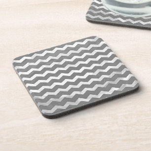 Dessous-de-verre Motif Chevron Gris Ardoise