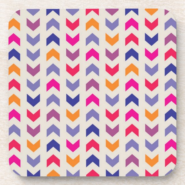Dessous-de-verre motif coloré Aztec Chevron (Devant)