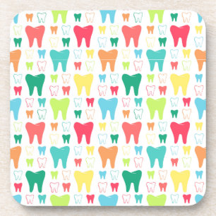 Dessous-de-verre Motif coloré de dents