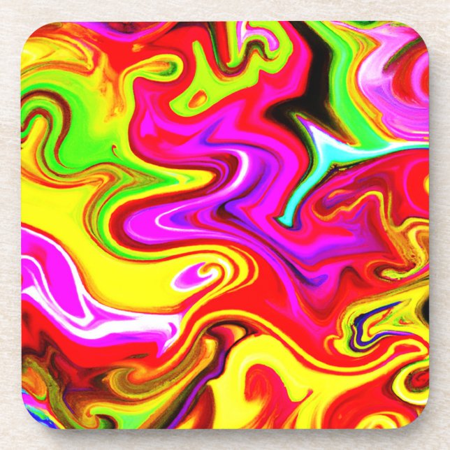 Dessous-de-verre Motif Couleur éclat (Devant)