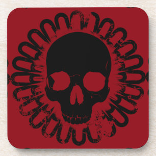 Dessous-de-verre Motif crâne Élégant Amusement Halloween Goth N'imp