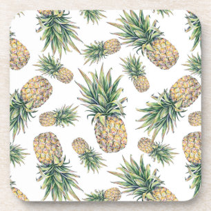 Dessous-de-verre Motif d'ananas aquarelle