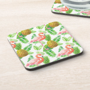 Dessous-de-verre Motif d'aquarelle de jardin tropical