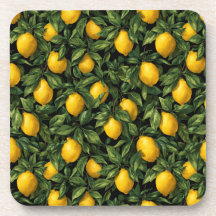 Motif d'arbre de citron agrumes vibrant