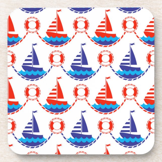 Dessous-de-verre Motif de bateau à voile (Devant)
