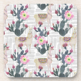 Dessous-de-verre Motif de cactus d'aquarelle