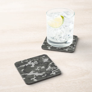 Dessous-de-verre Motif de Camouflage gris, Motif militaire, Armée
