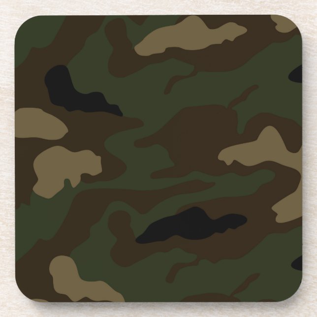 Dessous-de-verre motif de camouflage militaire (Devant)