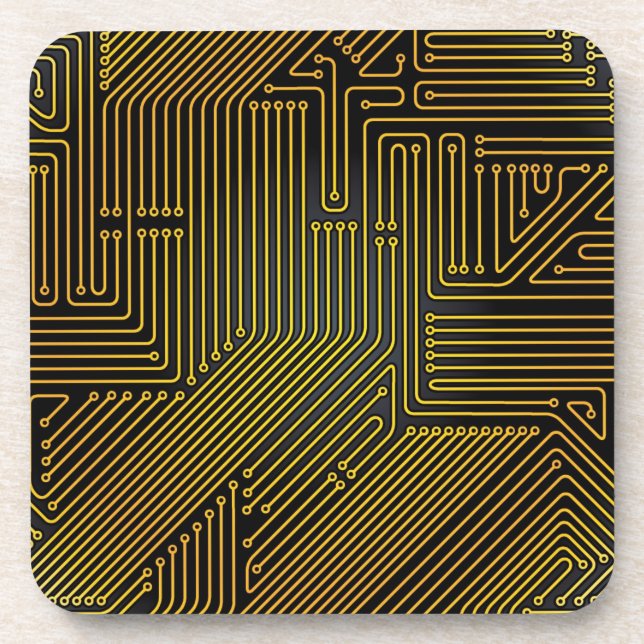 Dessous-de-verre Motif de carte d'ordinateur (Devant)